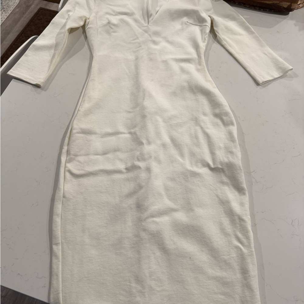 Lulu's Cream Long Sleeve Dress